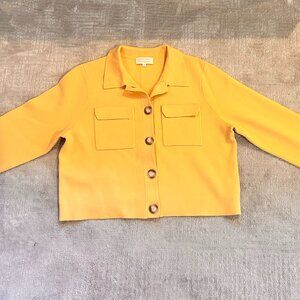 La Maille Sezane Yellow Cardigan